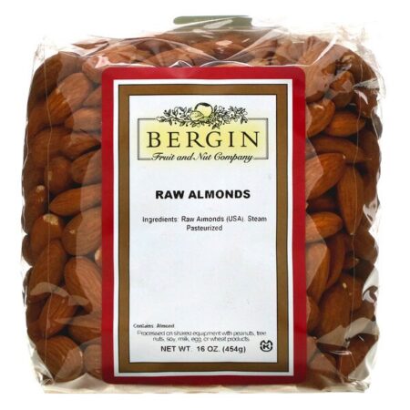 Bergin Fruit and Nut Company, Amêndoas cruas, 16 oz (454 g)