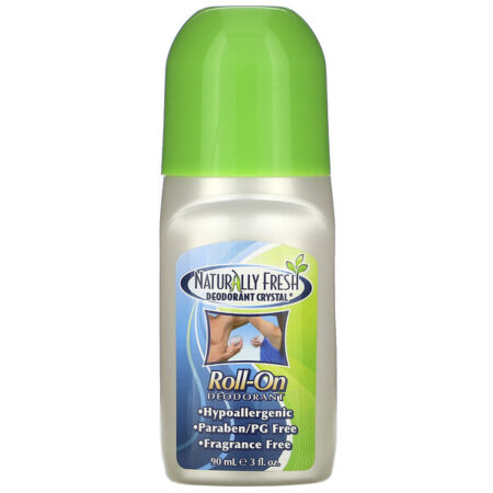 Naturally Fresh, Desodorante Crystal, Roll-On, Sem Fragrância, frasco de 3 oz (90 ml)