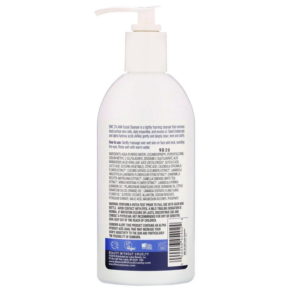 Beauty Without Cruelty, Limpador Facial, Complexo AHA a 3%, 250 ml (8,5 oz) - Imagem 2