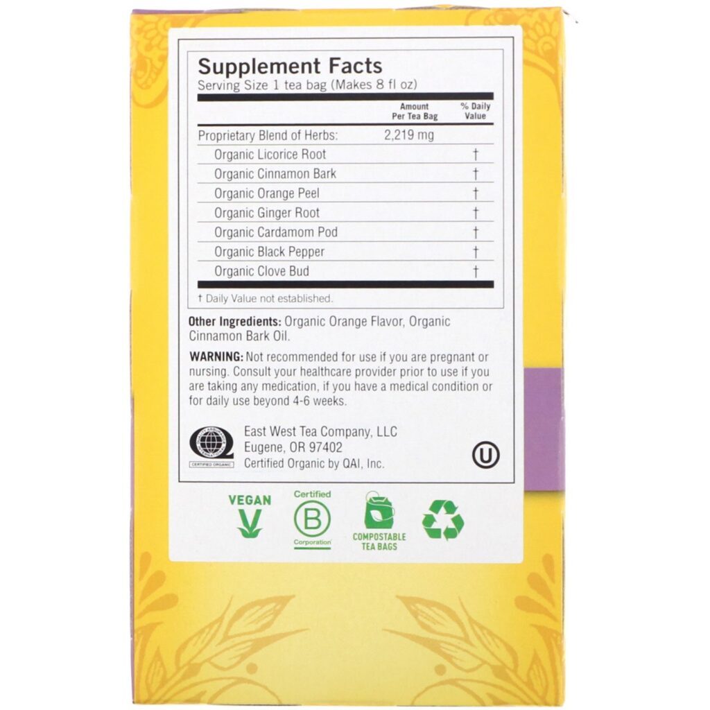 Yogi Tea, Alcaçuz Egípcio, Sem Cafeína, 16 Saquinhos de Chá, 36 g (1,27 oz) - Imagem 2