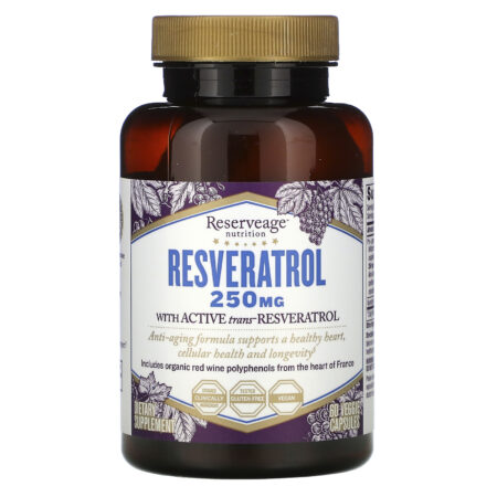 ReserveAge Nutrition, Resveratrol, 250 mg, 60 Cápsulas Vegetais - Image 3