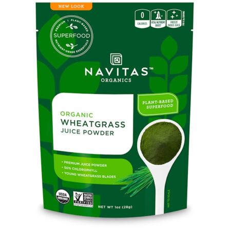 Navitas Organics, Orgânica, Grama de Trigo, Grama de Trigo Congelada Seca em Pó, 28 g (1 oz)