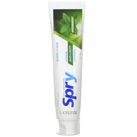 Xlear, Creme Dental Spry, Anticáries com Flúor, Menta, 5 oz (141 g)