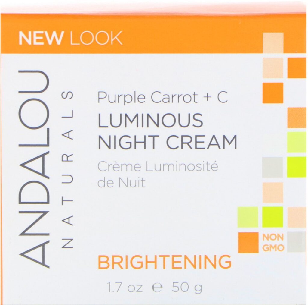 Andalou Naturals, Creme Noturno Luminoso, Cenoura Roxa + C, Clareador, 50 ml (1,7 fl oz) - Imagem 2