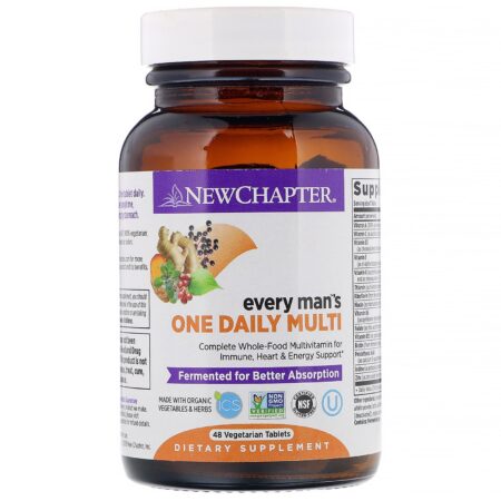 New Chapter, Multivitamínico Diário Para Todos os Homens, 48 Comprimidos Vegetarianos - Image 3