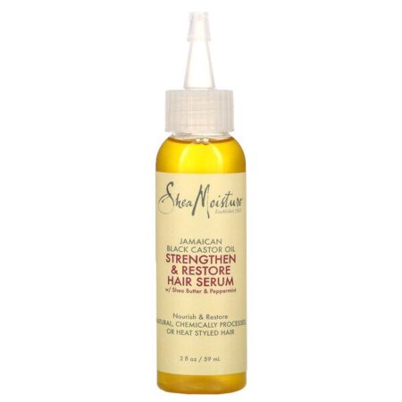 SheaMoisture, Jamaican Black Castor Oil, Strengthen & Restore Hair Serum, 2 fl oz (59 ml)