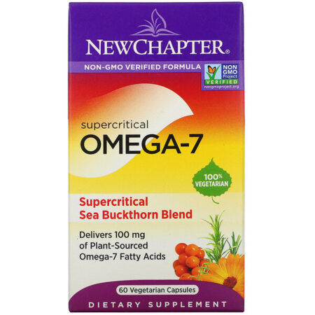 New Chapter, Supercritical Omega-7, 60 Cápsulas Vegetais