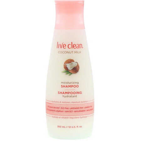 Live Clean, Shampoo Hidratante, Leite de Coco, frasco de 12 oz (350 ml)