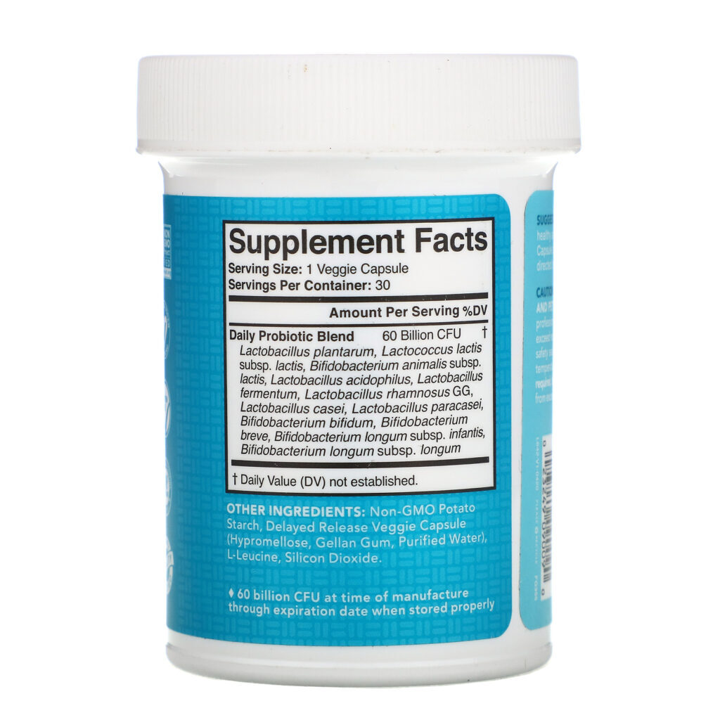 Sports Research, Daily Probiotics Delayed Release, 60 Billion CFU, 30 Veggie Capsules - Imagem 2