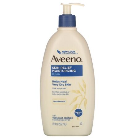 Aveeno, Loção Hidratante Skin Relief, Sem Perfume, 532 ml (18 fl oz)