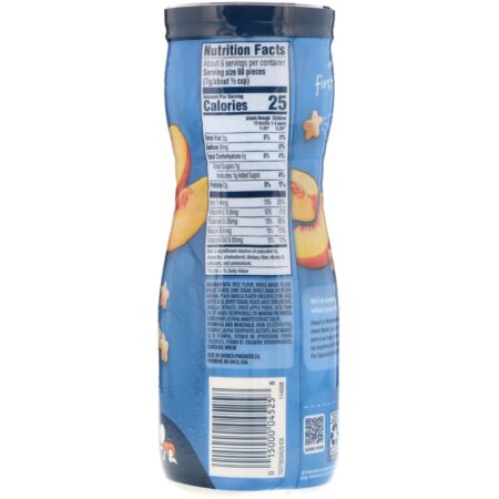 Gerber, Puffs Cereal Snack, 8+ Months, Peach, Crawler, 1.48 oz (42 g) - Image 2