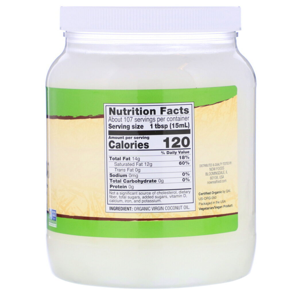 Now Foods, Óleo de Coco Virgem Orgânico, 1,6 L (54 fl oz) - Imagem 2