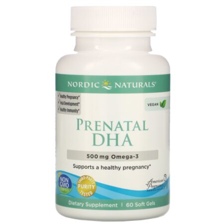 Nordic Naturals, Prenatal DHA, 500 mg, 60 Soft Gels - Image 3