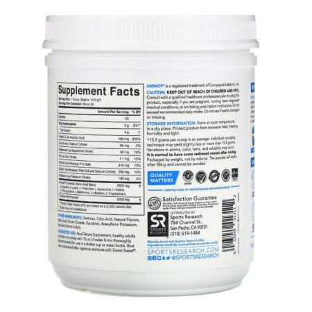 Sports Research, Post-Sweat Advanced Hydration, Blue Razz, 16.4 oz (465 g) - Image 2