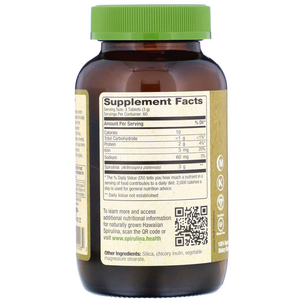 Nutrex Hawaii, Pure Hawaiian Spirulina, 3,000 mg Per Serving, 180 Tablets - Imagem 2