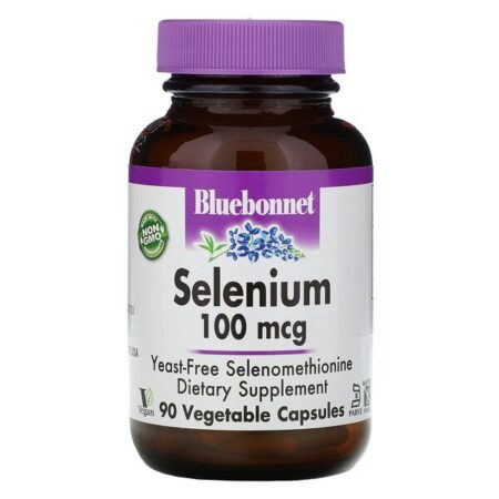 Bluebonnet Nutrition, Selênio, 100 mcg, 90 Cápsulas Vegetais