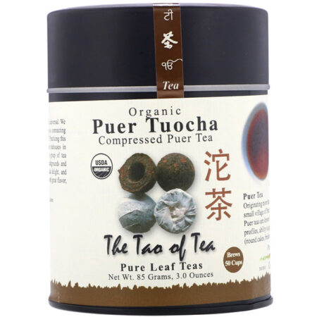 The Tao of Tea, Organic Compressed Puer Tea, Puer Tuocha, 3.0 oz (85 g)