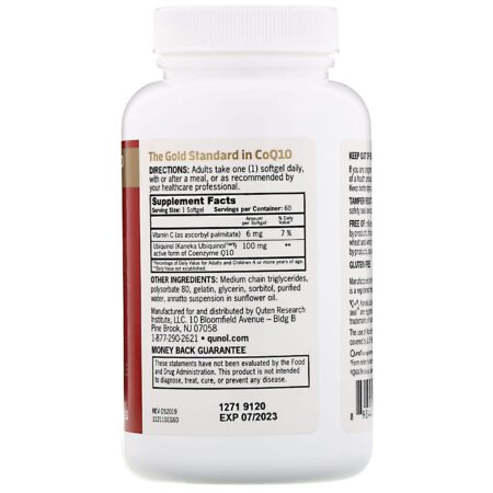 Qunol, Ubiquinol, Mega CoQ10, 100 mg, 60 Cápsulas Softgel - Image 2