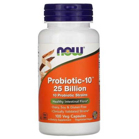 Now Foods, Probiotic-10, 25 Bilhões, 100 Cápsulas Vegetais