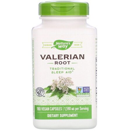 Nature's Way, Raiz Valeriana, 530 mg, 180 Cápsulas Vegetais