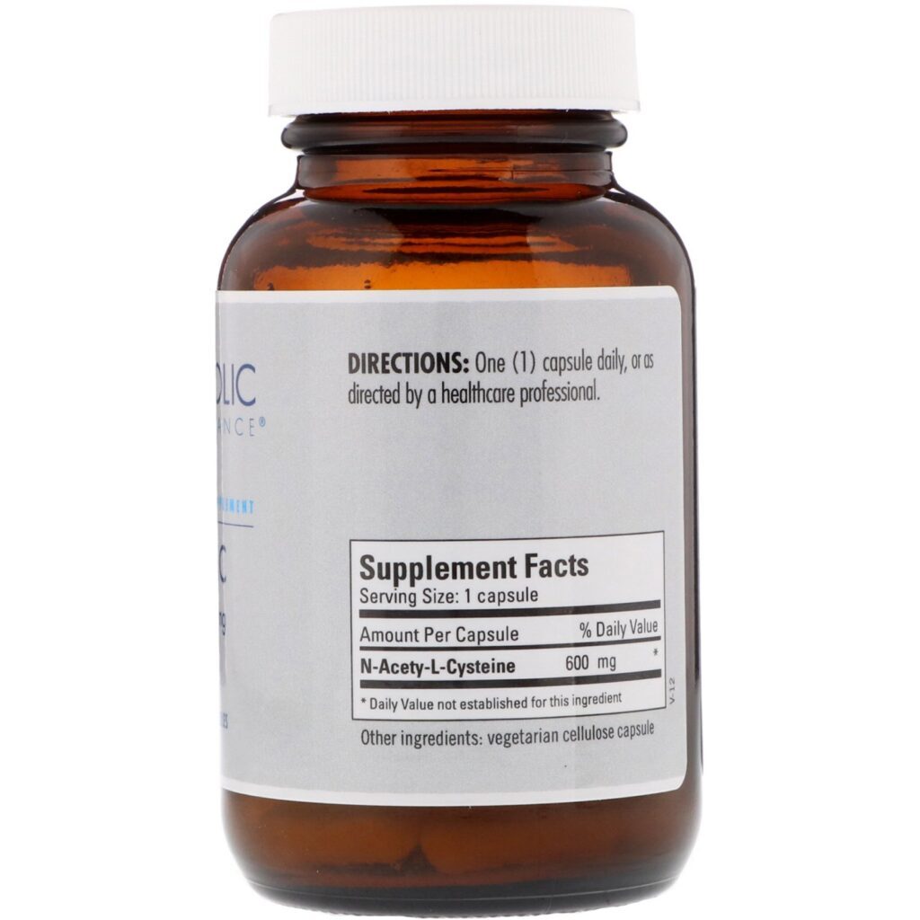 Metabolic Maintenance, NAC, 600 mg, 60 Cápsulas - Imagem 2