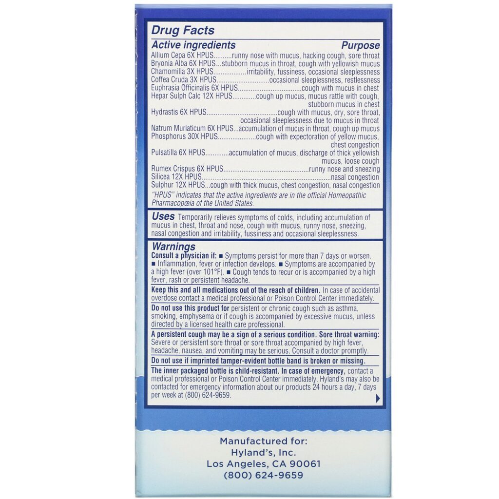 Hyland's, Baby, Nighttime Mucus + Cold Relief, Ages 6 Months+, 4 fl oz (118 ml) - Imagem 3