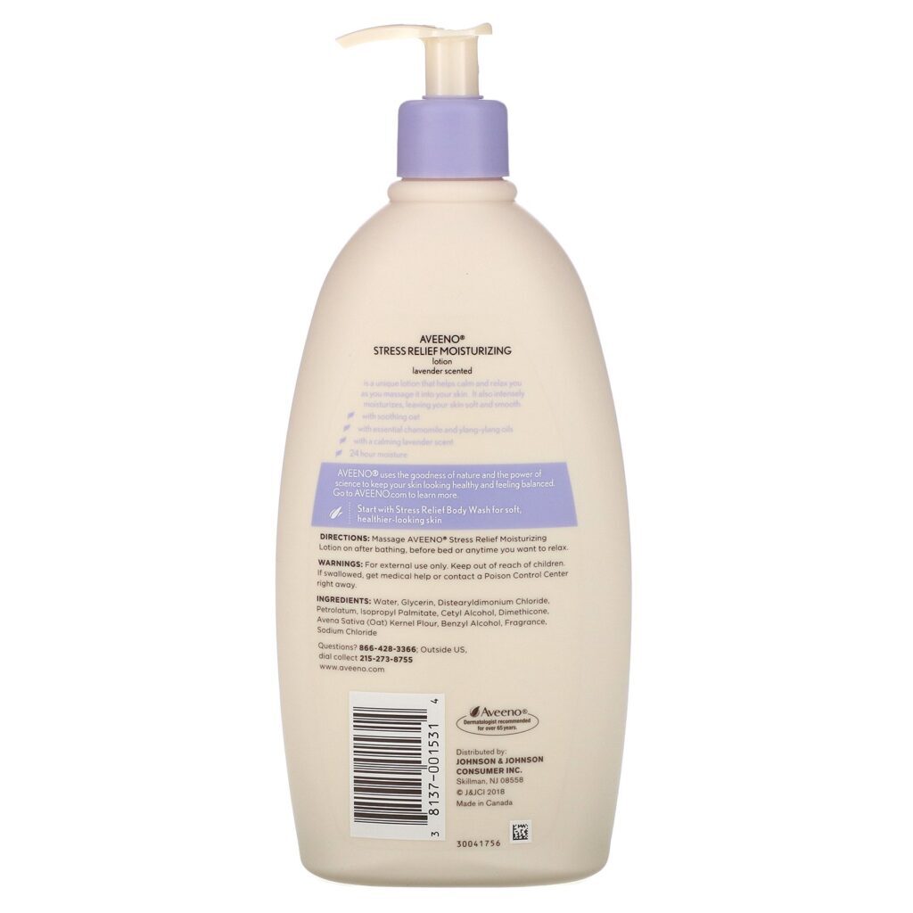 Aveeno, Loção Hidratante Stress Relief, 532 ml (18 fl oz) - Imagem 2