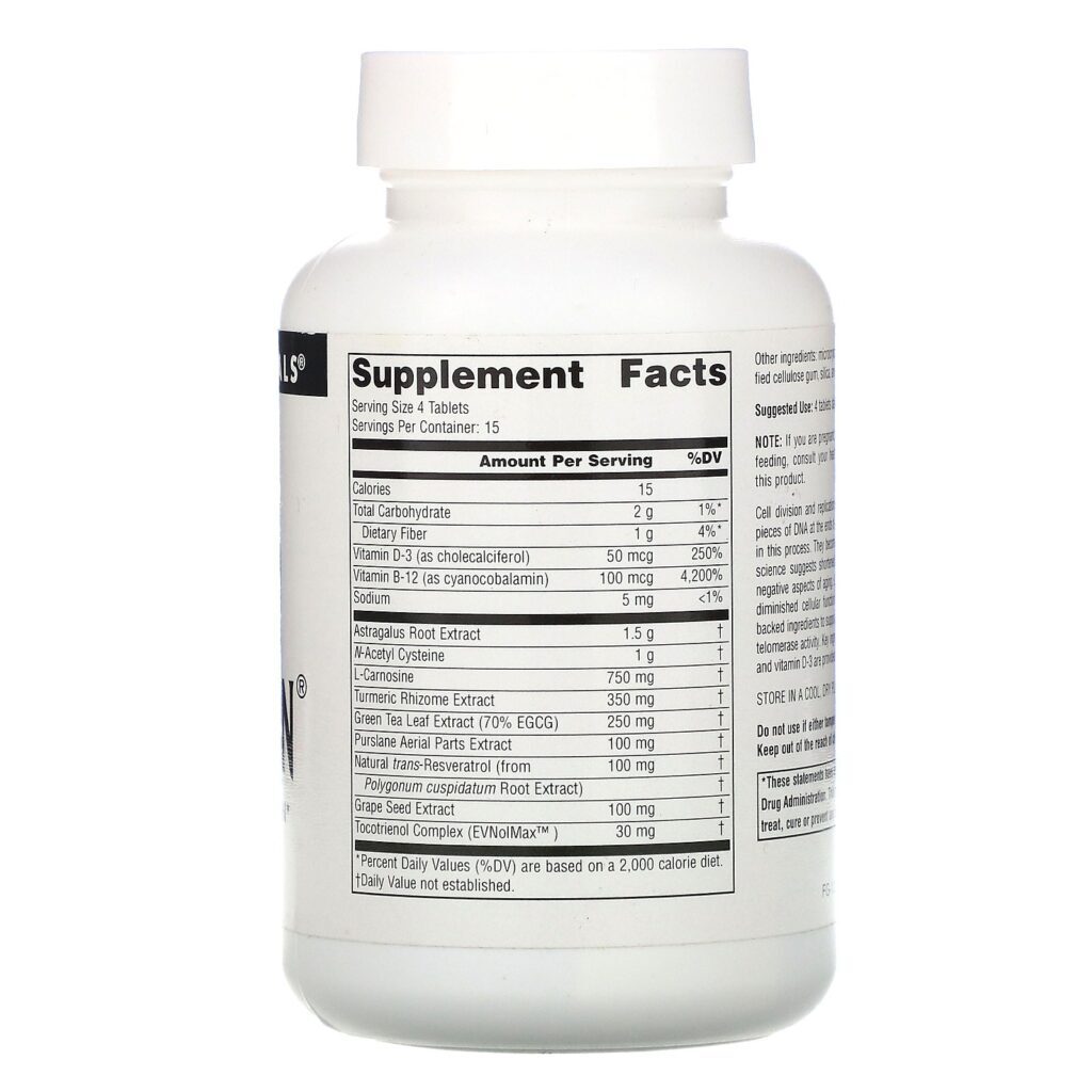 Source Naturals, Telomeron, 60 Comprimidos - Imagem 2