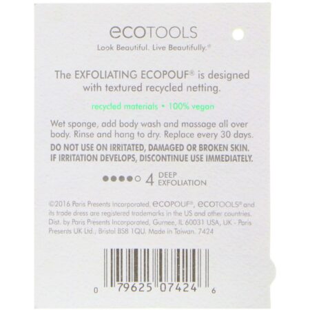 EcoTools, Esponja Esfoliante EcoPouf, 1 Esponja - Image 3