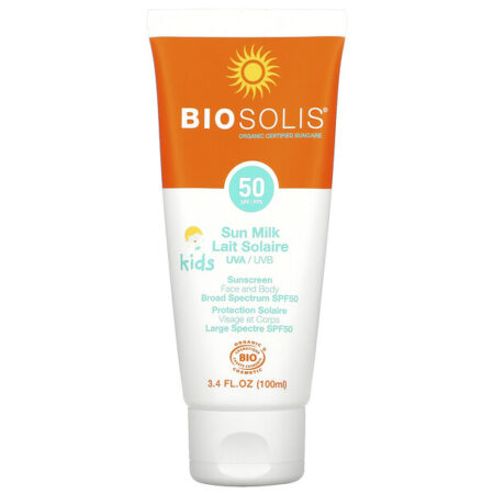 Biosolis, Sun Milk, Protetor Solar Infantil, Sun Milk, FPS 50, 100 ml (3,4 fl oz)