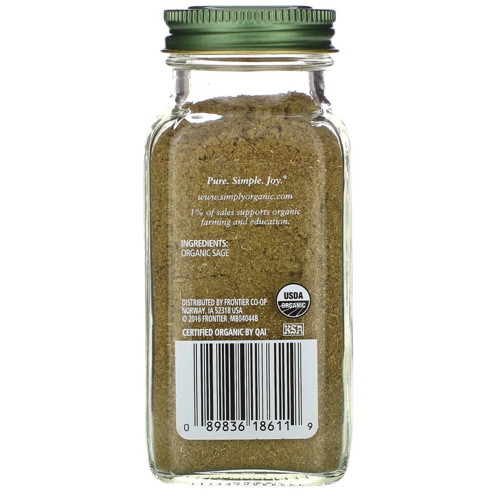 Simply Organic, Sálvia, 1.41 oz (40 g) - Imagem 2