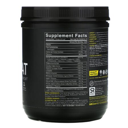 Sports Research, Pre-Sweat Advanced Pre-Workout, Citrus Starter, 14.46 oz (410 g) - Image 2