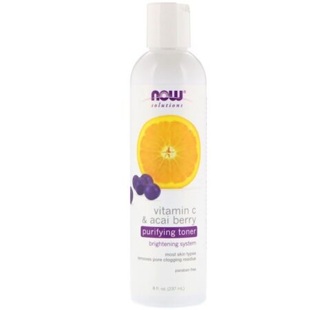 Now Foods, Solutions, Purifying Toner, Vitamin C &amp; Acai Berry, 237 ml (8 fl oz)