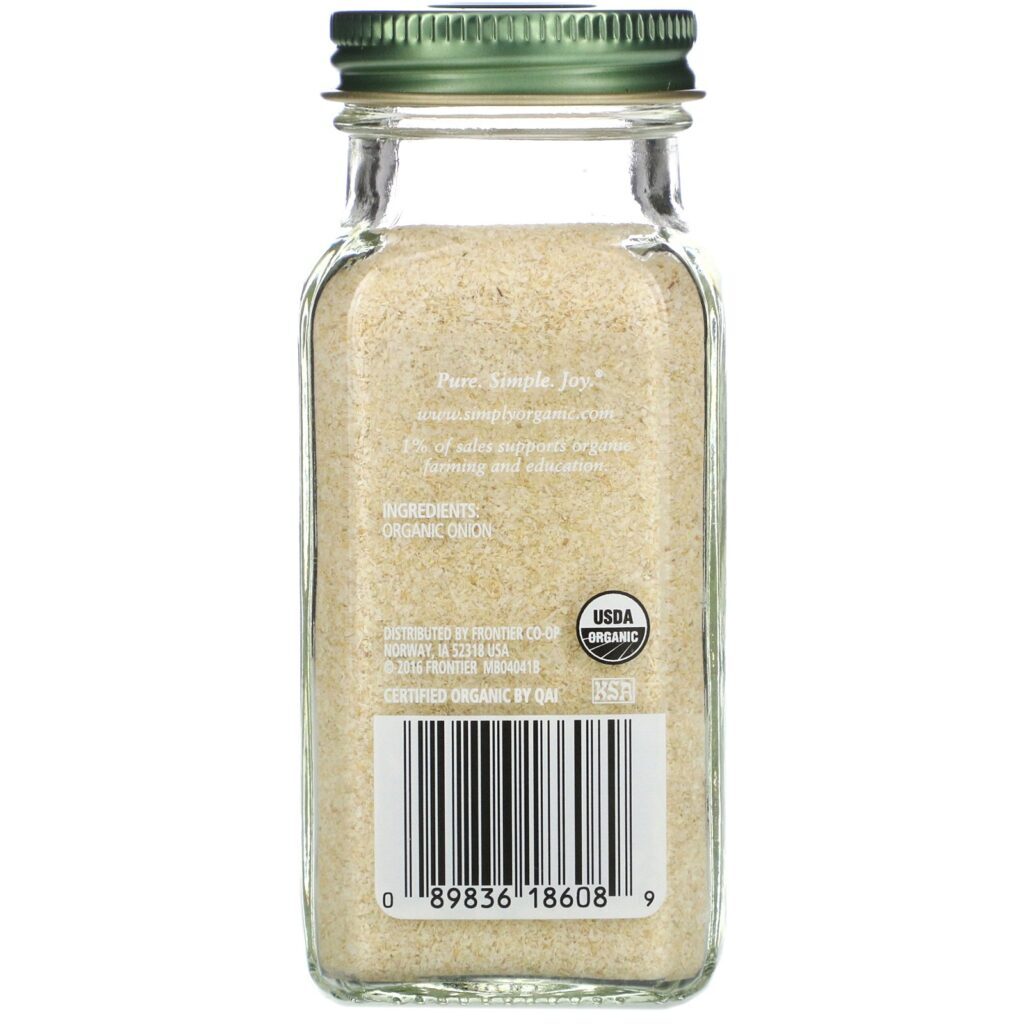 Simply Organic, Cebola em pó, 3,0 oz (85 g) - Imagem 2