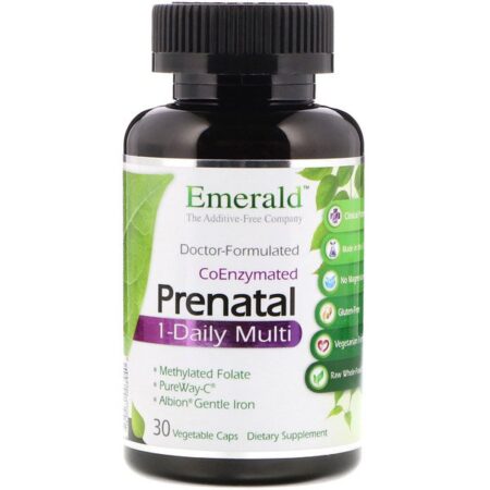 Emerald Laboratories, CoEnzymated Prenatal 1-Daily Multi, 30 Cápsulas Vegetais