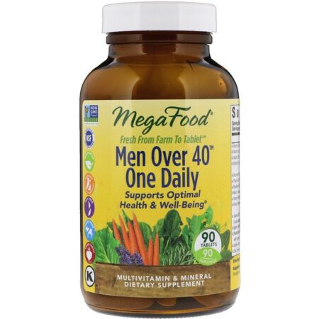 MegaFood, Multivitamínico para Homens Acima de 40 Anos One Daily, 90 Comprimidos