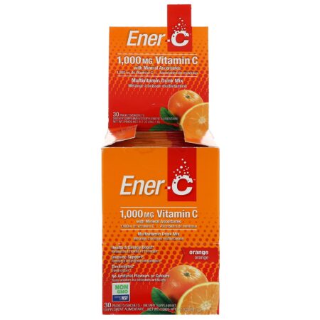 Ener-C, Vitamin C, Multivitamin Drink Mix, Orange, 30 Packets, 9.2 oz (260.1 g) - Image 4