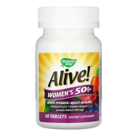 Nature's Way, Alive! Multivitamínico Completo para Mulheres Acima dos 50, 50 Comprimidos - Imagem 3
