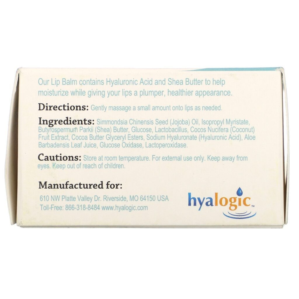 Hyalogic, Balm Labial com Ácido Hialurônico, 14 g (1/2 oz) - Imagem 5