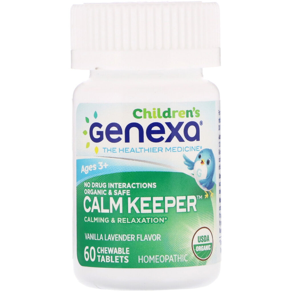 Genexa, Calm Keeper, Calming & Relaxation, Vanilla Lavender Flavor, Ages 3+, 60 Chewable Tablets - Imagem 3