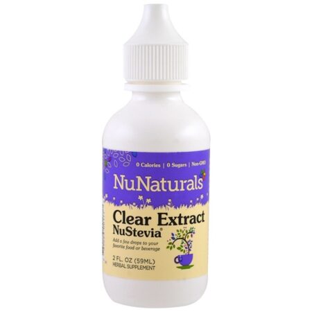 NuNaturals, Extrato Claro de NuStevia, frasco de 2 oz (59 ml)