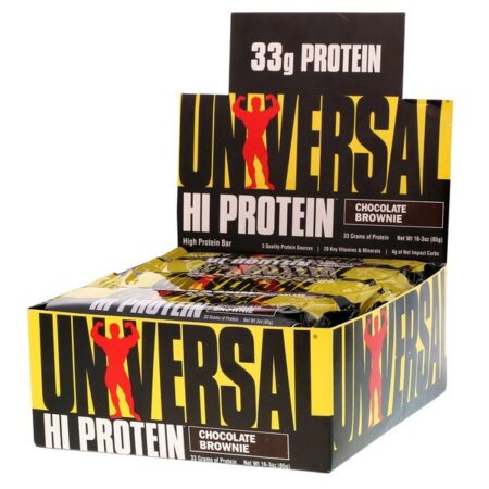 Universal Nutrition, HI Protein Bar, Chocolate Brownie, 16 Bars, 3 oz (85 g) Each