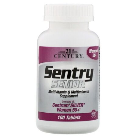 21st Century, Sentry Senior, Suplemento Multivitamínico e Multimineral, Mulheres acima de 50 anos, 100 Comprimidos