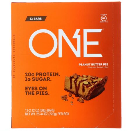 One Brands, ONE Bar, Peanut Butter Pie Flavor, 12 Bars, 2.12 oz (60 g) Each - Image 2