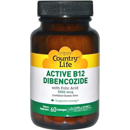 Country Life, Dibecozida B12 Ativa, 3000 mcg, 50 Pastilhas