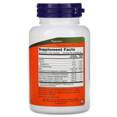Now Foods, Candida Support, 90 Cápsulas Vegetais - Imagem 2