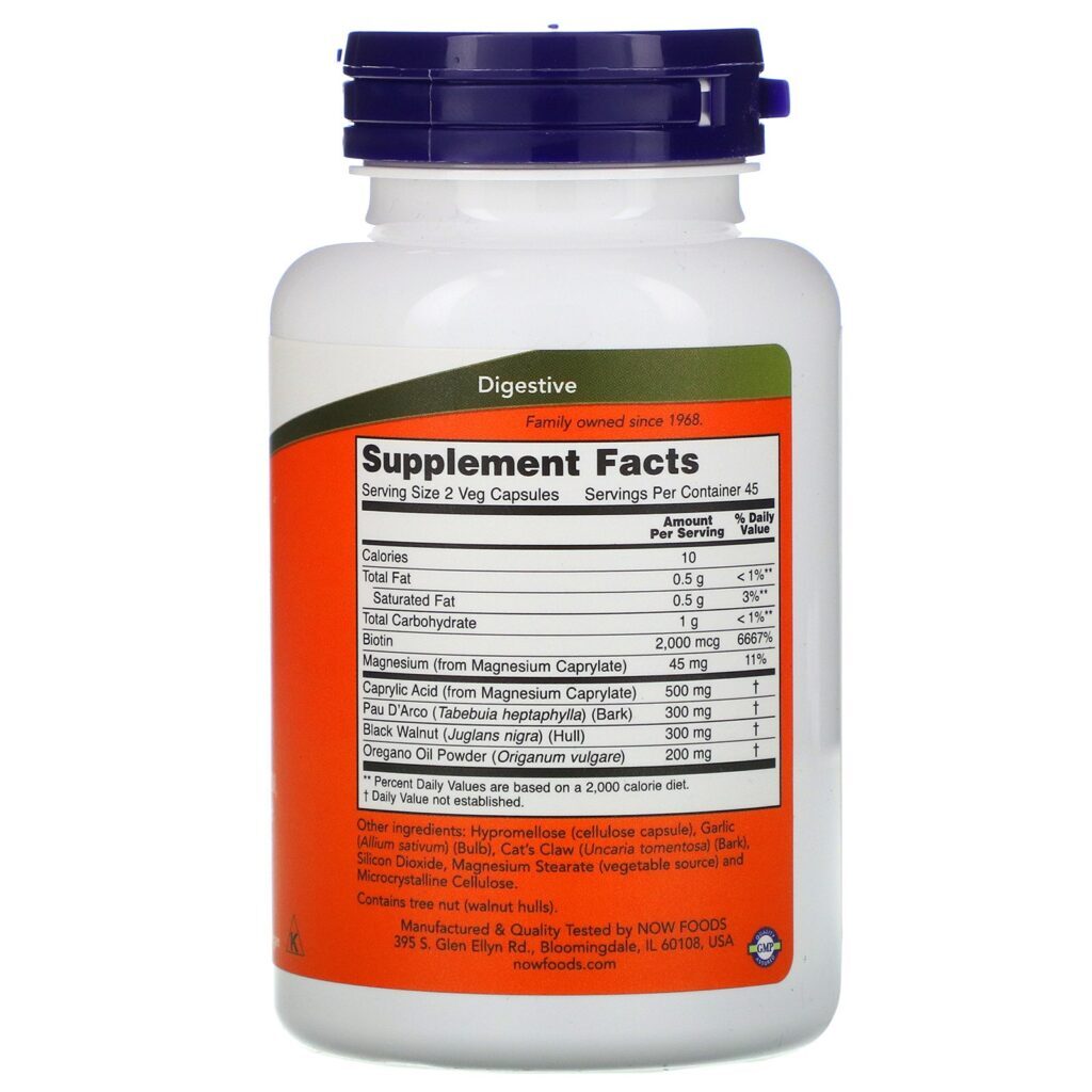 Now Foods, Candida Support, 90 Cápsulas Vegetais - Imagem 2