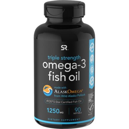 Sports Research, Óleo de Peixe Ômega-3, Potência Tripla, 1.250 mg, 90 Cápsulas Softgel