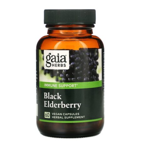 Gaia Herbs, Sabugueiro Preto com Acerola, 60 Cápsulas Veganas - Imagem 3
