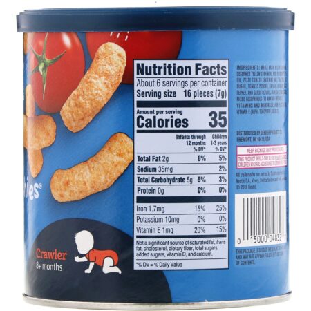 Gerber, Lil 'Crunchies, Bebês, A Partir de 8 Meses, Tomate de Jardim, 42 g (1,48 oz) - Image 2